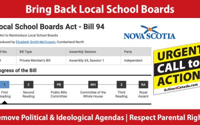 Call to Action: Bring Back Nova Scotia School Boards. Remove Political and Ideological Agendas