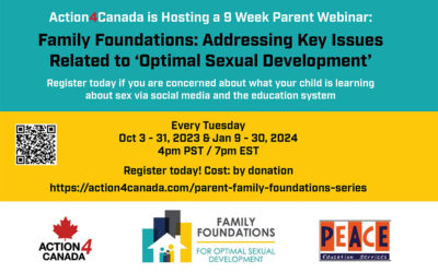 Parent Webinar 9-week Series: Family Foundations Addressing Key Issues Related to ‘Optimal Sexual Development’