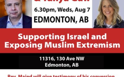 Speaking Tour: Majed El Shafie and Tanya Gaw Supporting Israel Exposing Islamic Extremism Edmonton August 7 2024