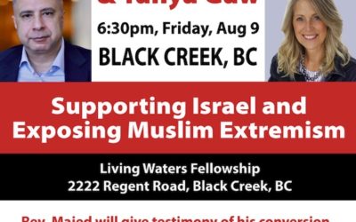 Speaking Tour: Majed El Shafie and Tanya Gaw Supporting Israel Exposing Islamic Extremism Campbell River August 9 2024