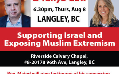 Speaking Tour: Majed El Shafie and Tanya Gaw Supporting Israel Exposing Islamic Extremism Langley August 8 2024