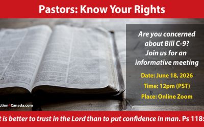 Pastors Webinar: Know Your Rights, June 18 2026
