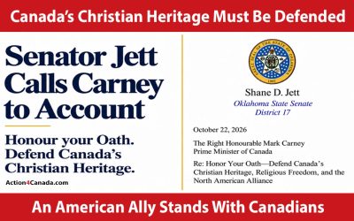 US Senator’s Letter to Mark Carney: Defend Canada’s Christian Heritage, Oct 2026