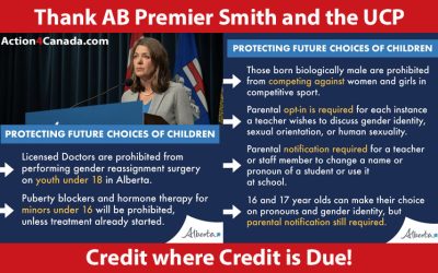 Take Action: Thank AB Premier Smith and the UCP. Credit where credit is due!