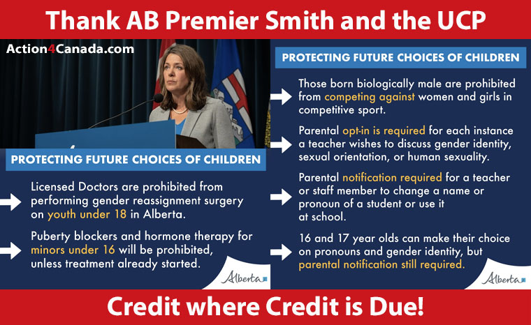 Take Action: Thank AB Premier Smith and the UCP. Credit where credit is due!