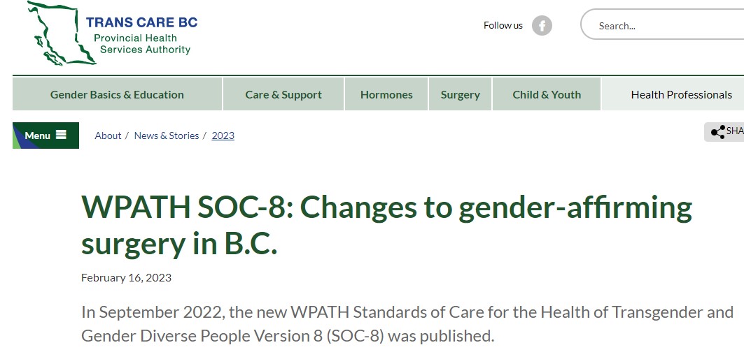 Taxpayer funded Changes to “Gender Affirming” Surgery Mutilating Children