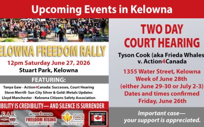Two Upcoming Events. Court Hearing and Speaking Event. Come Out and Support Us! June 2026