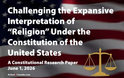 Challenging the Expansive Interpretation of “Religion” – USA